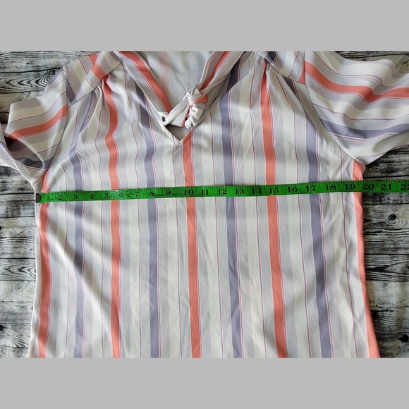 Vintage Just Oscar Striped Blouse Size M - Picture 3 of 6